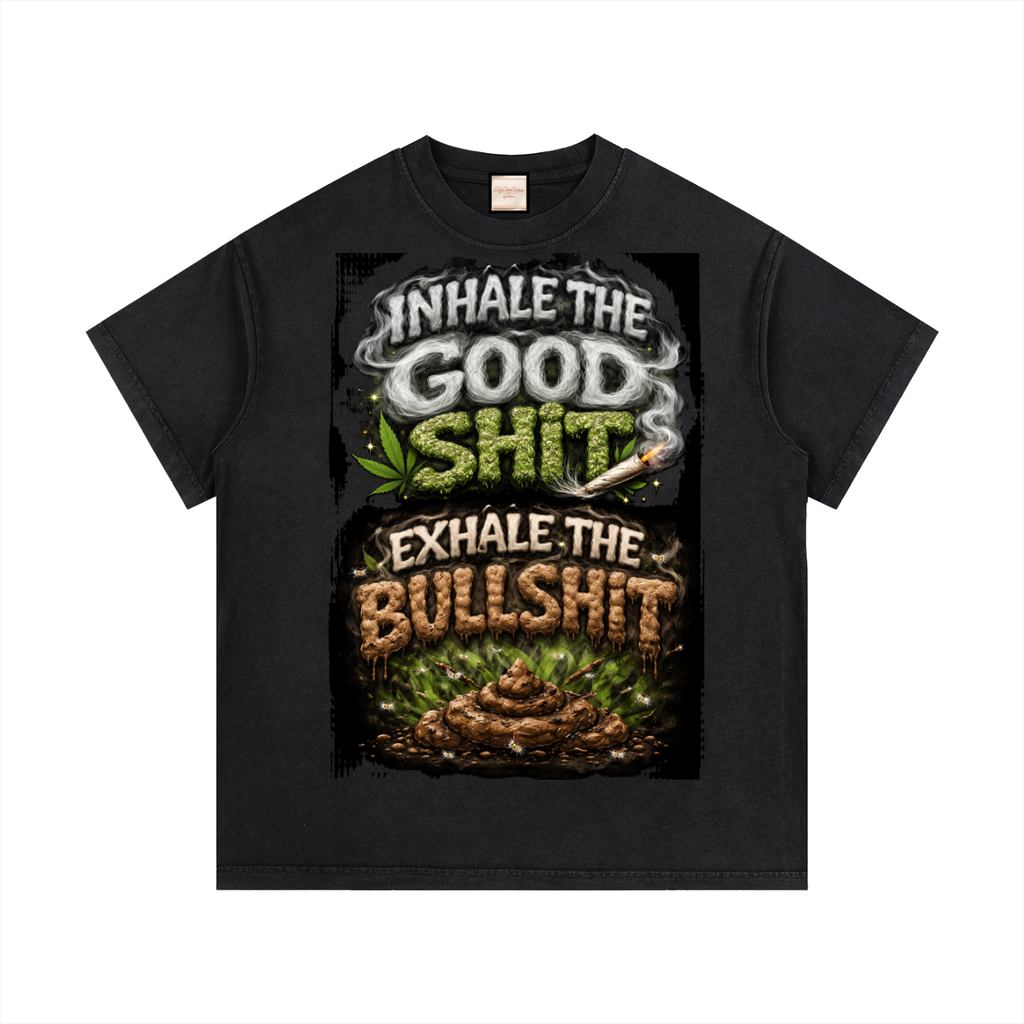 Inhale/Exhale|Vintage Wash Cotton T-Shirt
