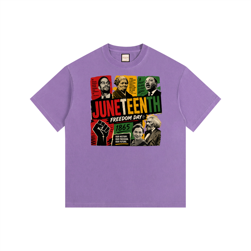 Juneteenth |Vintage Washed Oversized Cotton T-Shirt