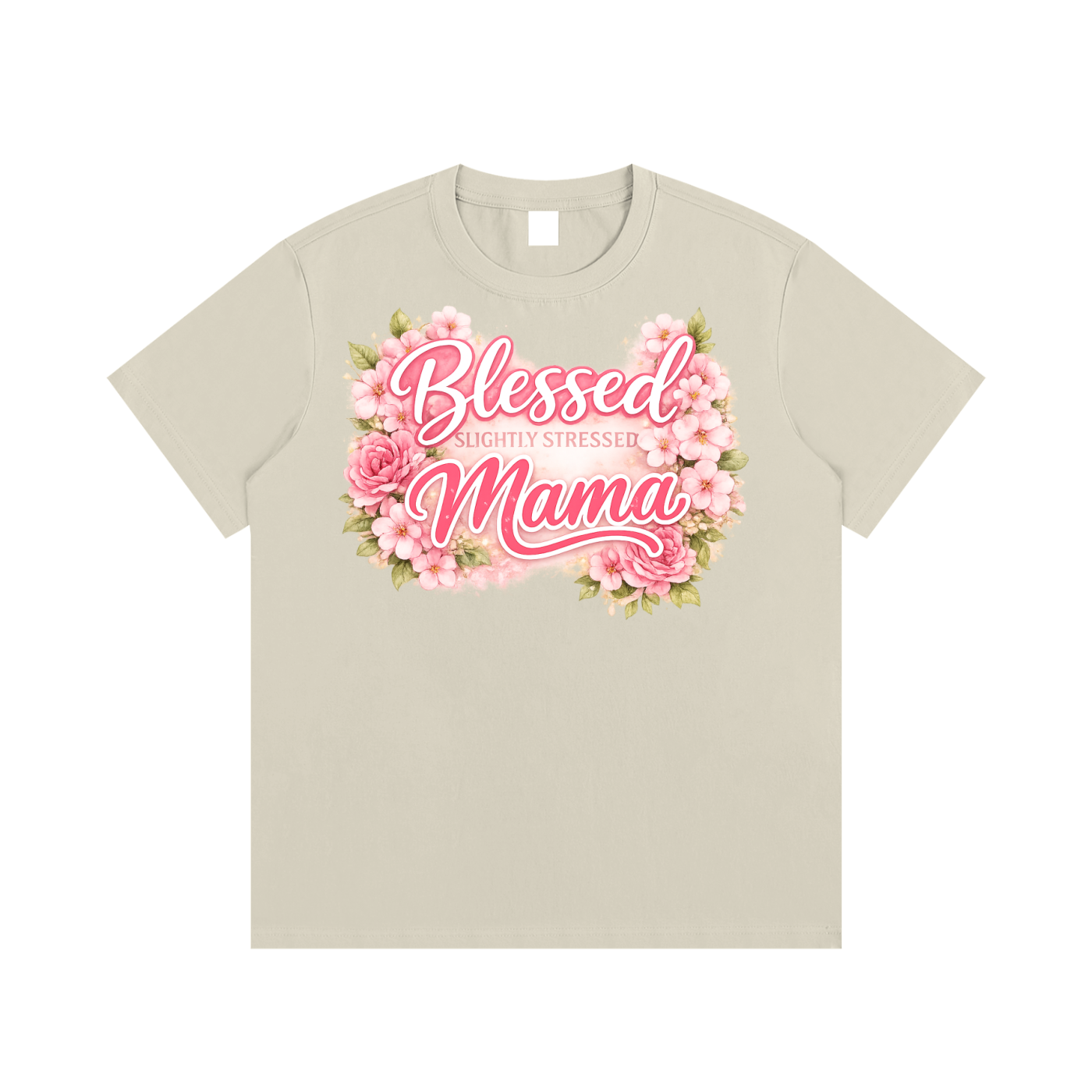 Blessed/Stressed Mama|Essential Cotton T-Shirt