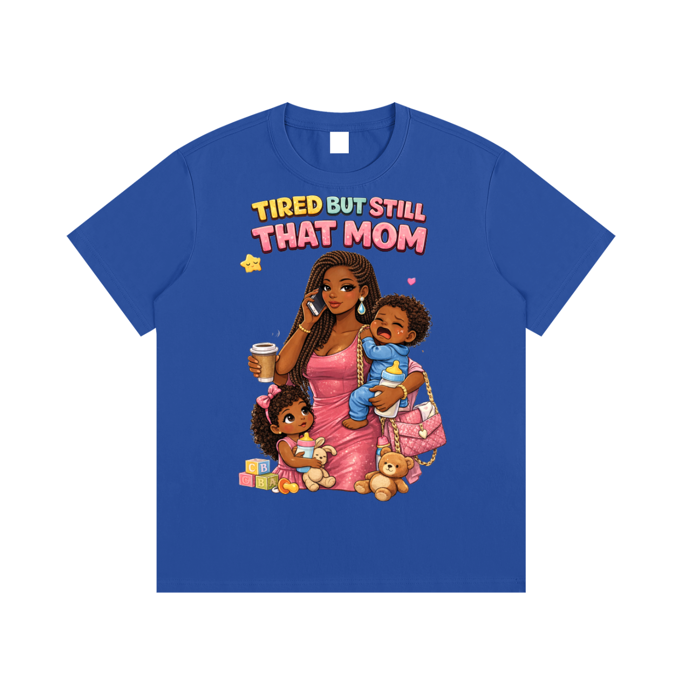 Dark|Tired Mama|Essential Cotton T-Shirt