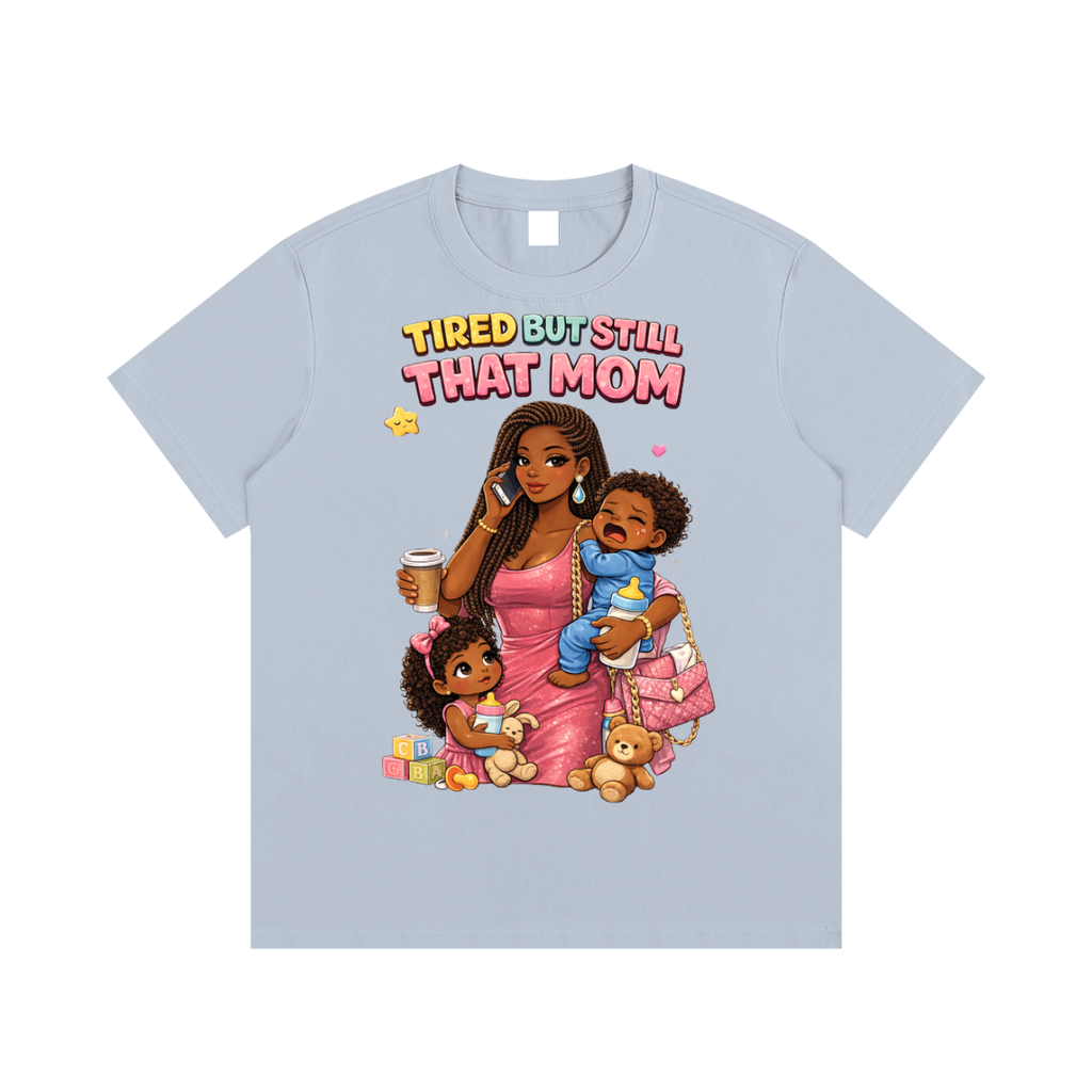 Dark|Tired Mama|Essential Cotton T-Shirt