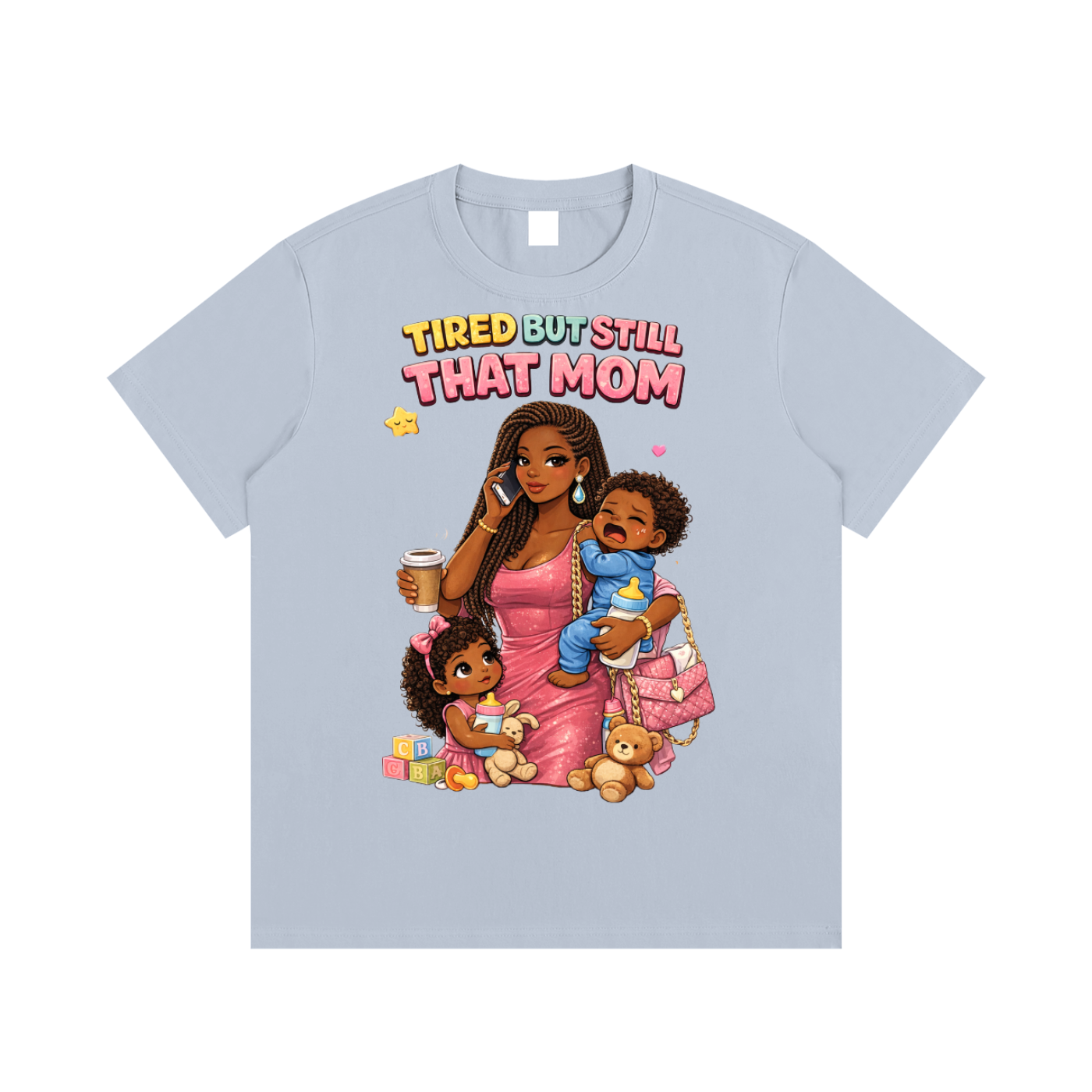 Dark|Tired Mama|Essential Cotton T-Shirt