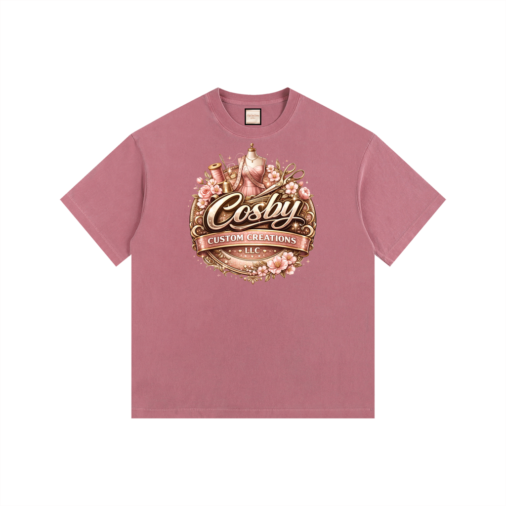 Old LOGO|Vintage Washed Oversized Cotton T-Shirt