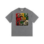Juneteenth |Vintage Washed Oversized Cotton T-Shirt
