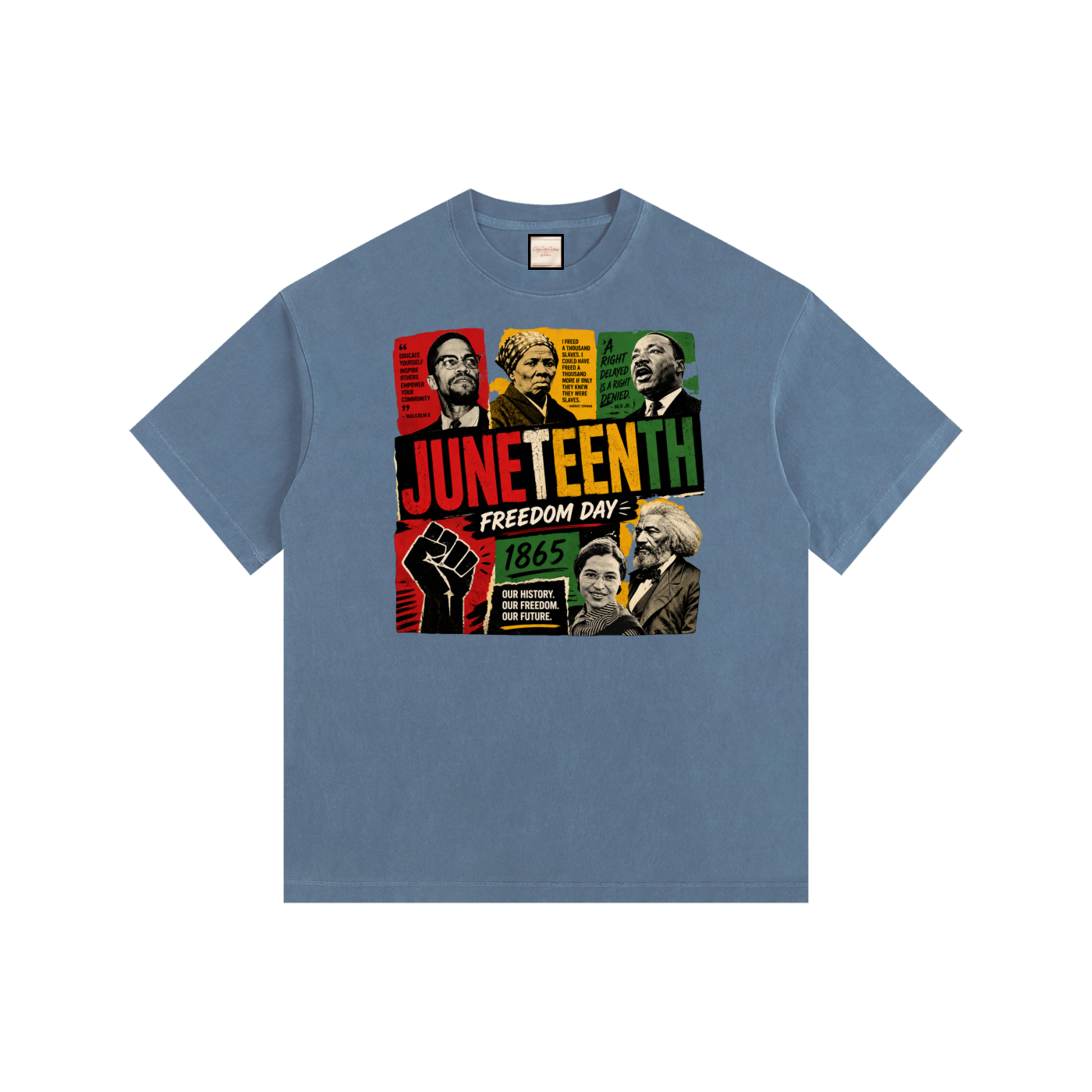Juneteenth |Vintage Washed Oversized Cotton T-Shirt