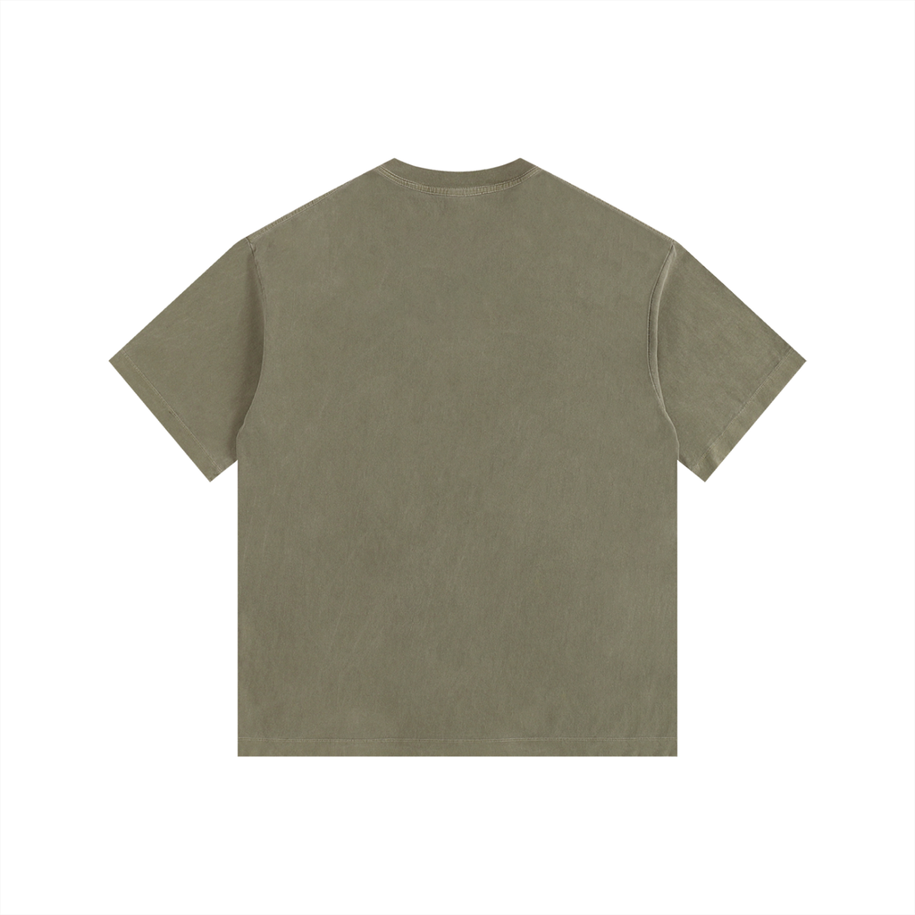 Old LOGO|Vintage Washed Oversized Cotton T-Shirt