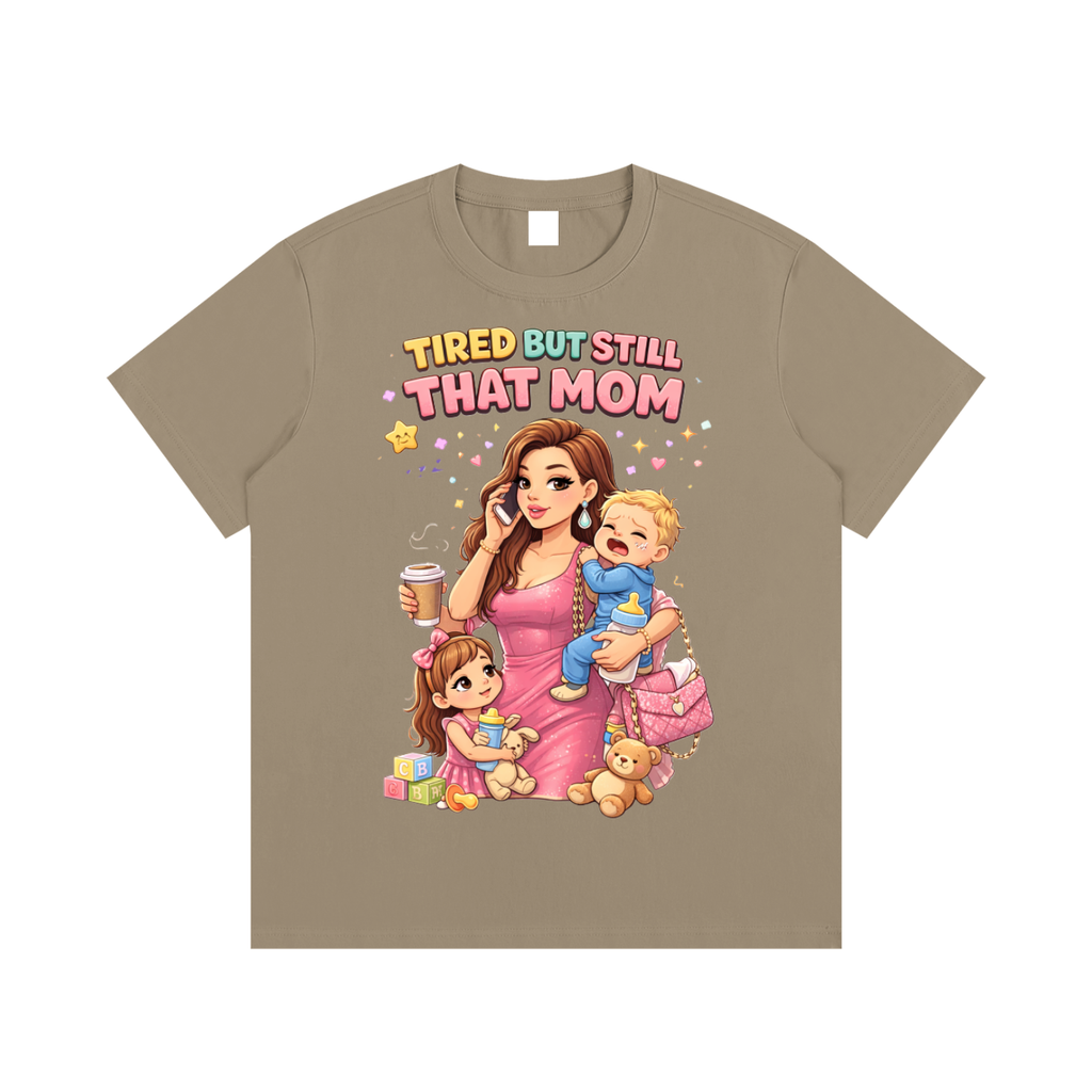 Light|Tired Mama|Essential Cotton T-Shirt