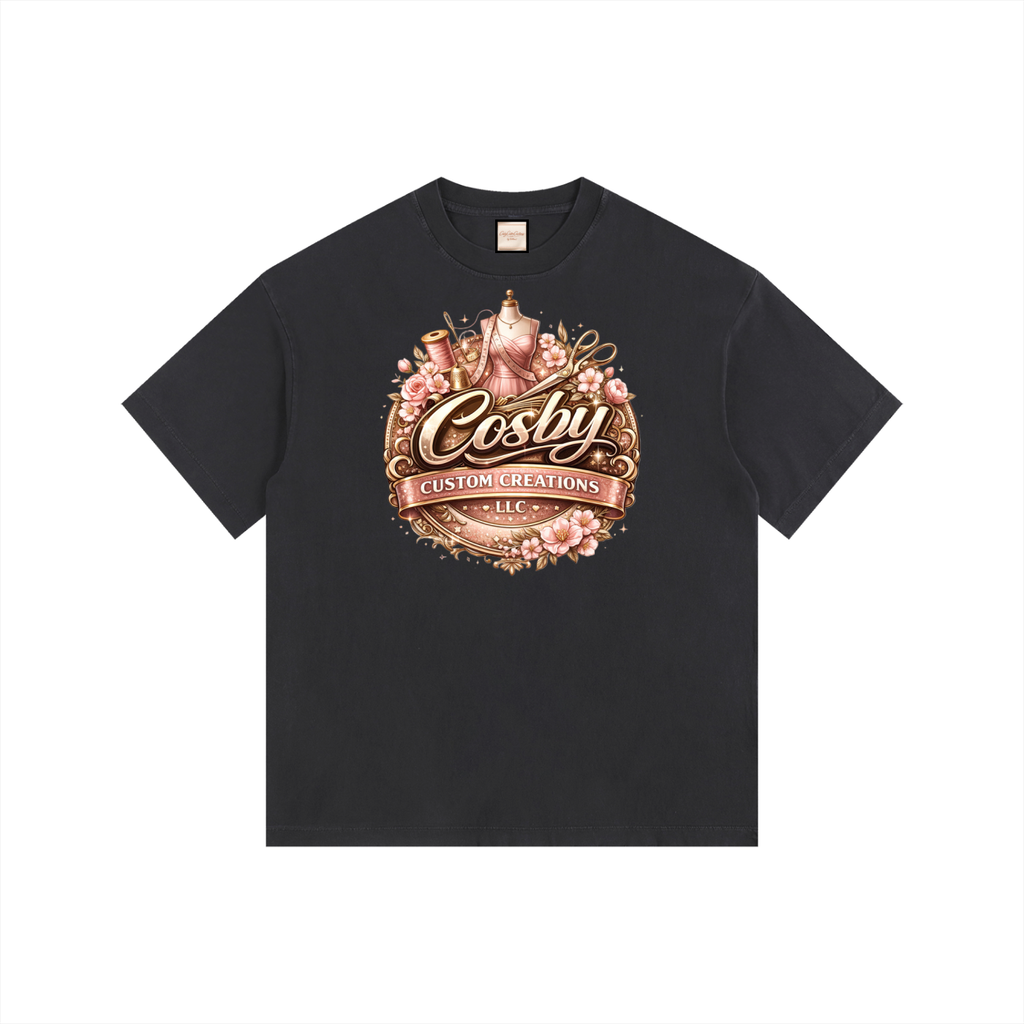 Old LOGO|Vintage Washed Oversized Cotton T-Shirt