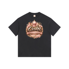 Old LOGO|Vintage Washed Oversized Cotton T-Shirt