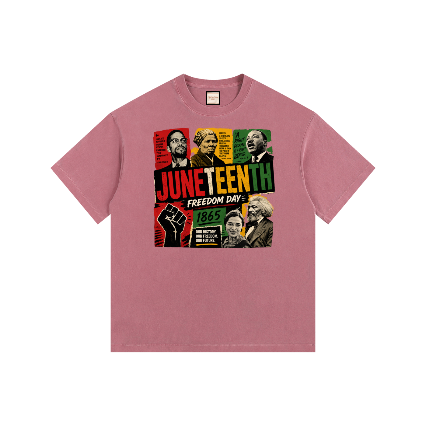 Juneteenth |Vintage Washed Oversized Cotton T-Shirt