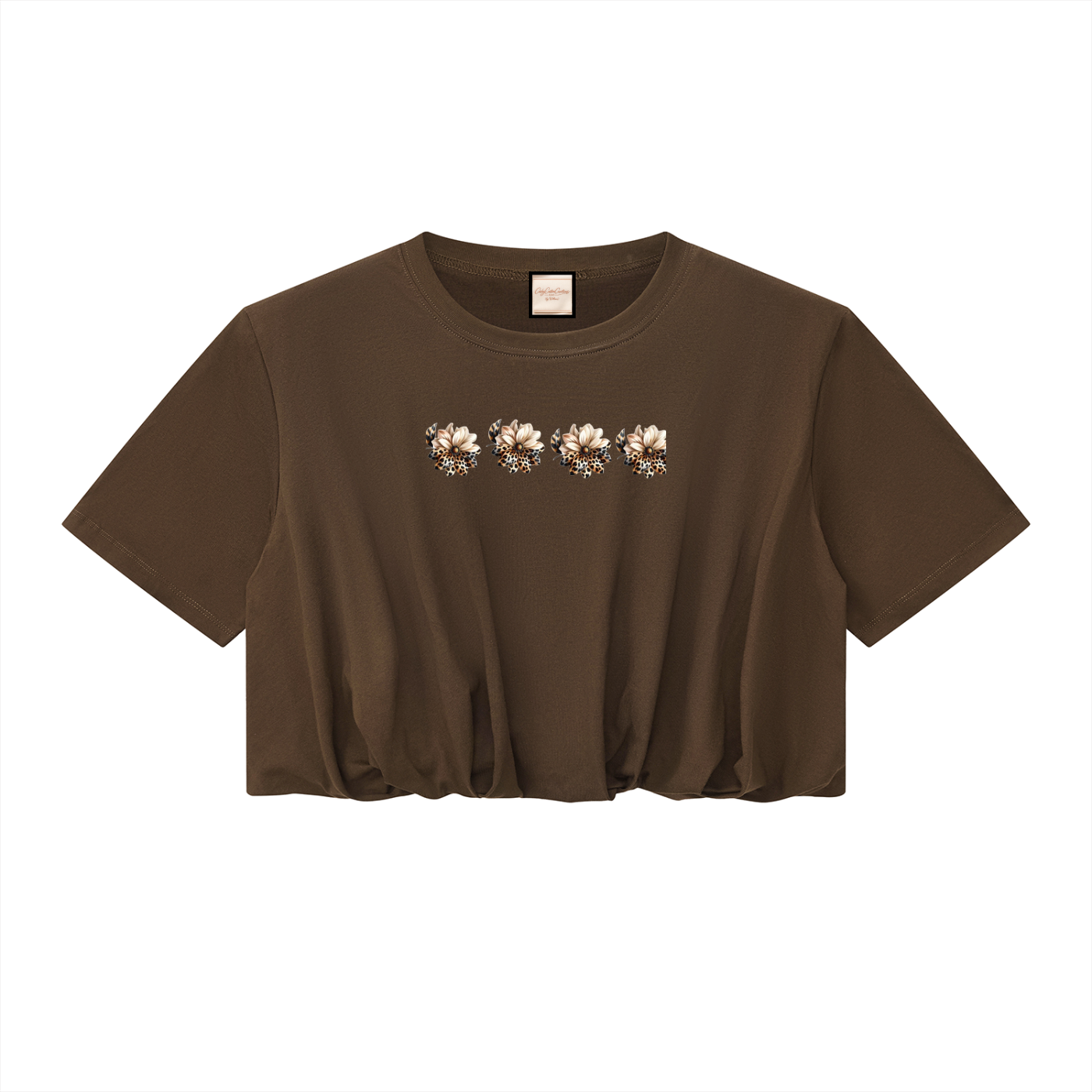 Women’s Crop Bubble Hem T-Shirt