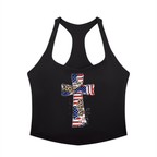 Women’s Tight Fit Yoga Tank Top Indepenence Cross