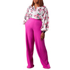 Women's Fashionable Printed Lace-Up Casual Set