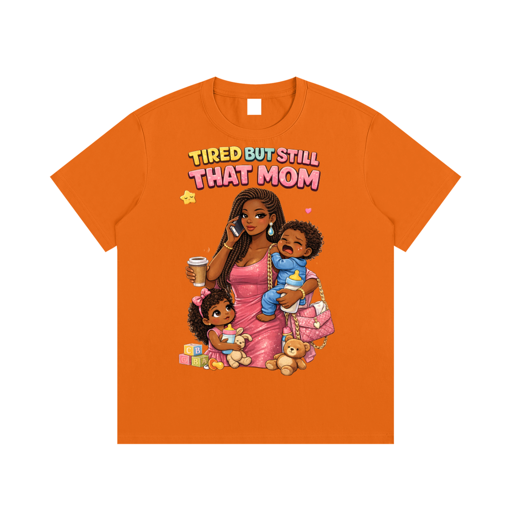 Dark|Tired Mama|Essential Cotton T-Shirt