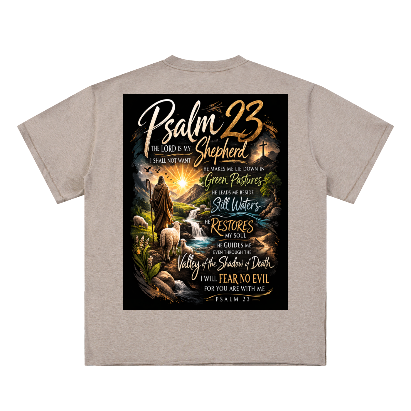 Bible Verse|Psalm 23|Essential Cotton T-Shirt