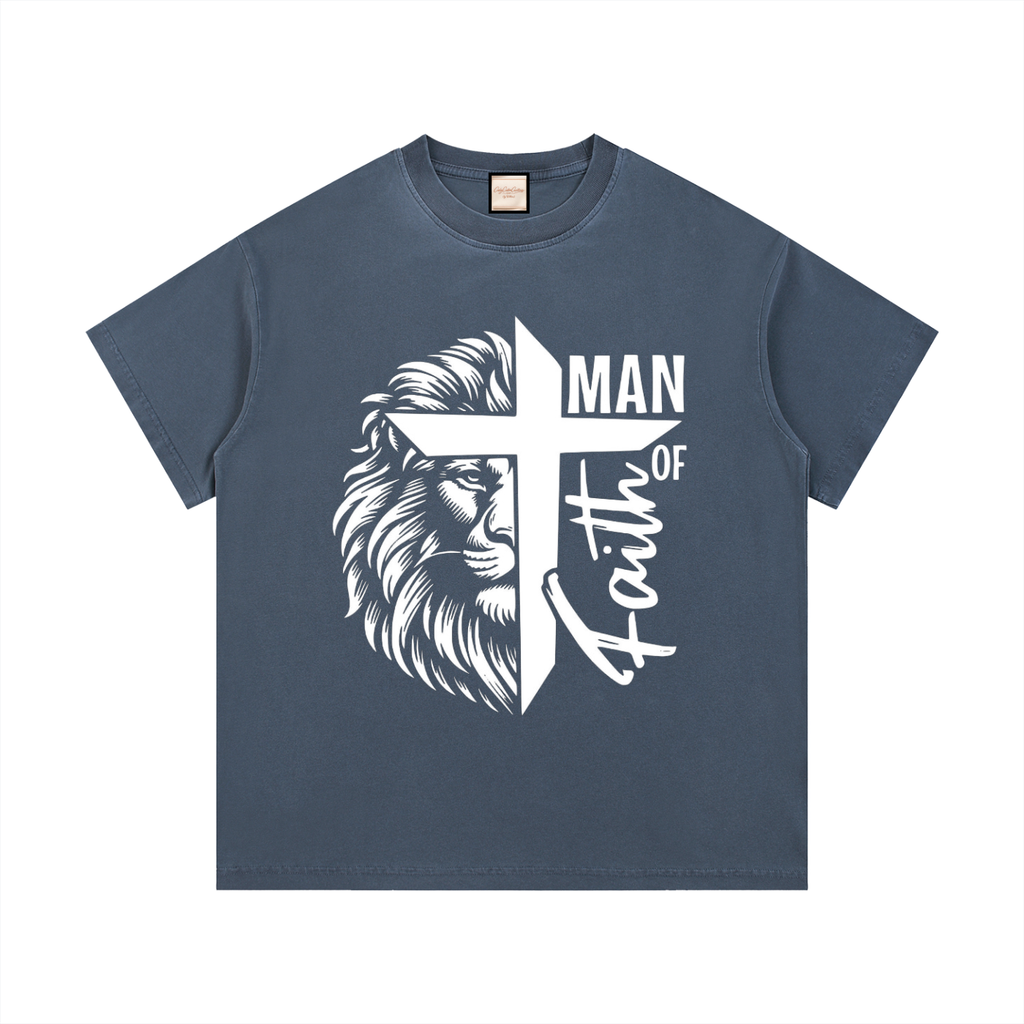 Man of Faith|Vintage Wash Cotton T-Shirt