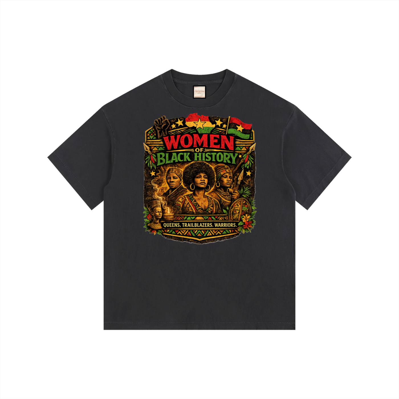 Women|Juneteenth|Vintage Washed Oversized Cotton T-Shirt