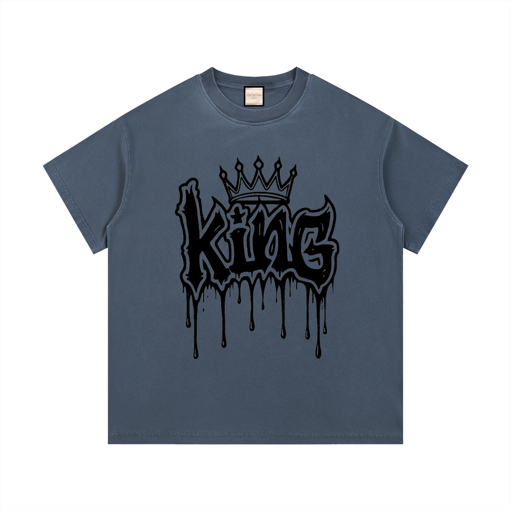 King Drip|Vintage Wash Cotton T-Shirt