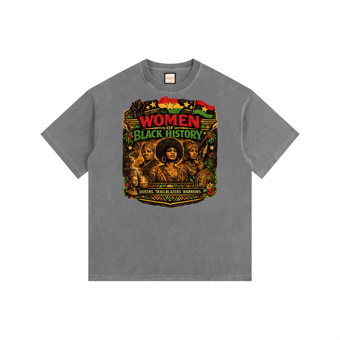 Women|Juneteenth|Vintage Washed Oversized Cotton T-Shirt