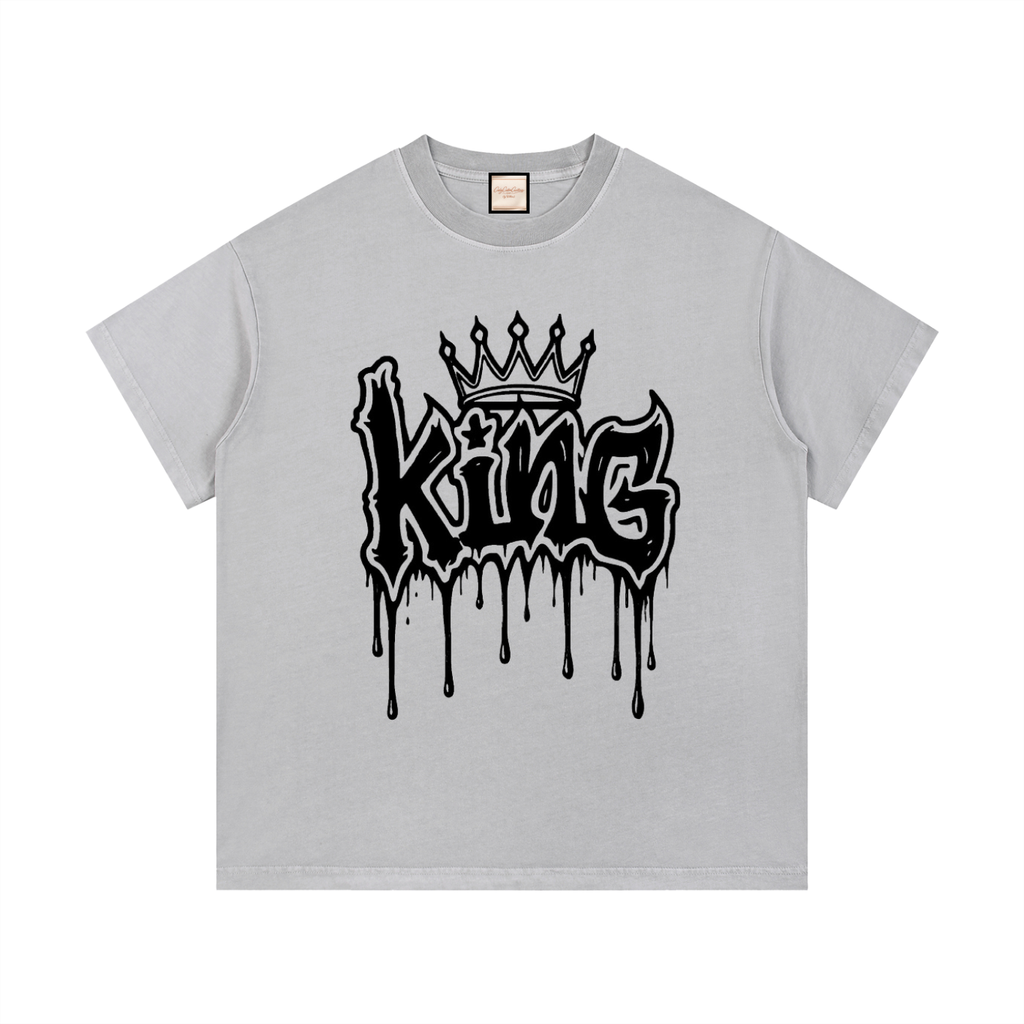 King Drip|Vintage Wash Cotton T-Shirt
