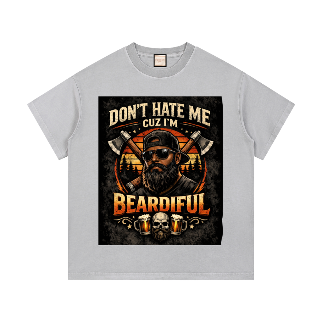 Dark|Beardiful|Vintage Wash Cotton T-Shirt