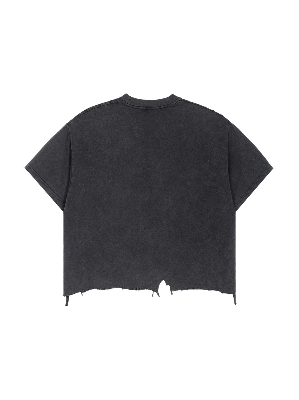 Iconic|Vintage Wash Boxy Distressed Hem T-Shirt