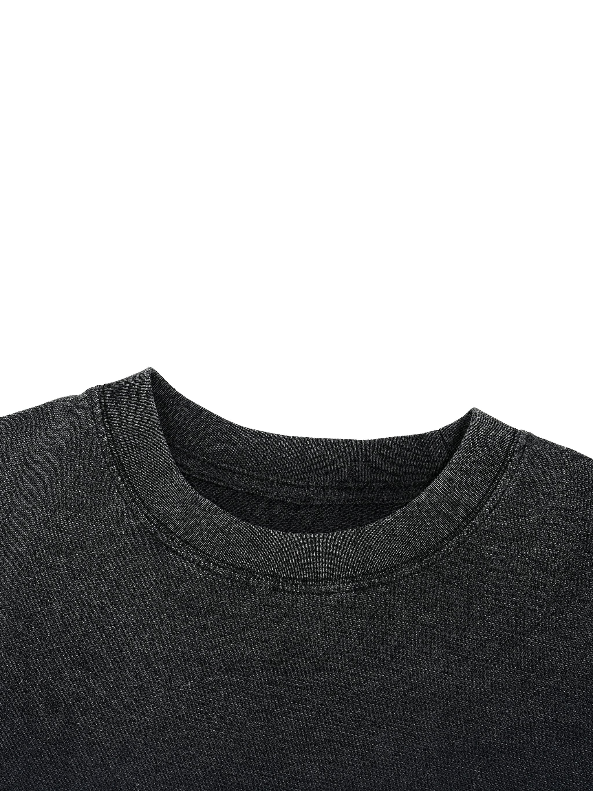 Iconic|Vintage Wash Boxy Distressed Hem T-Shirt