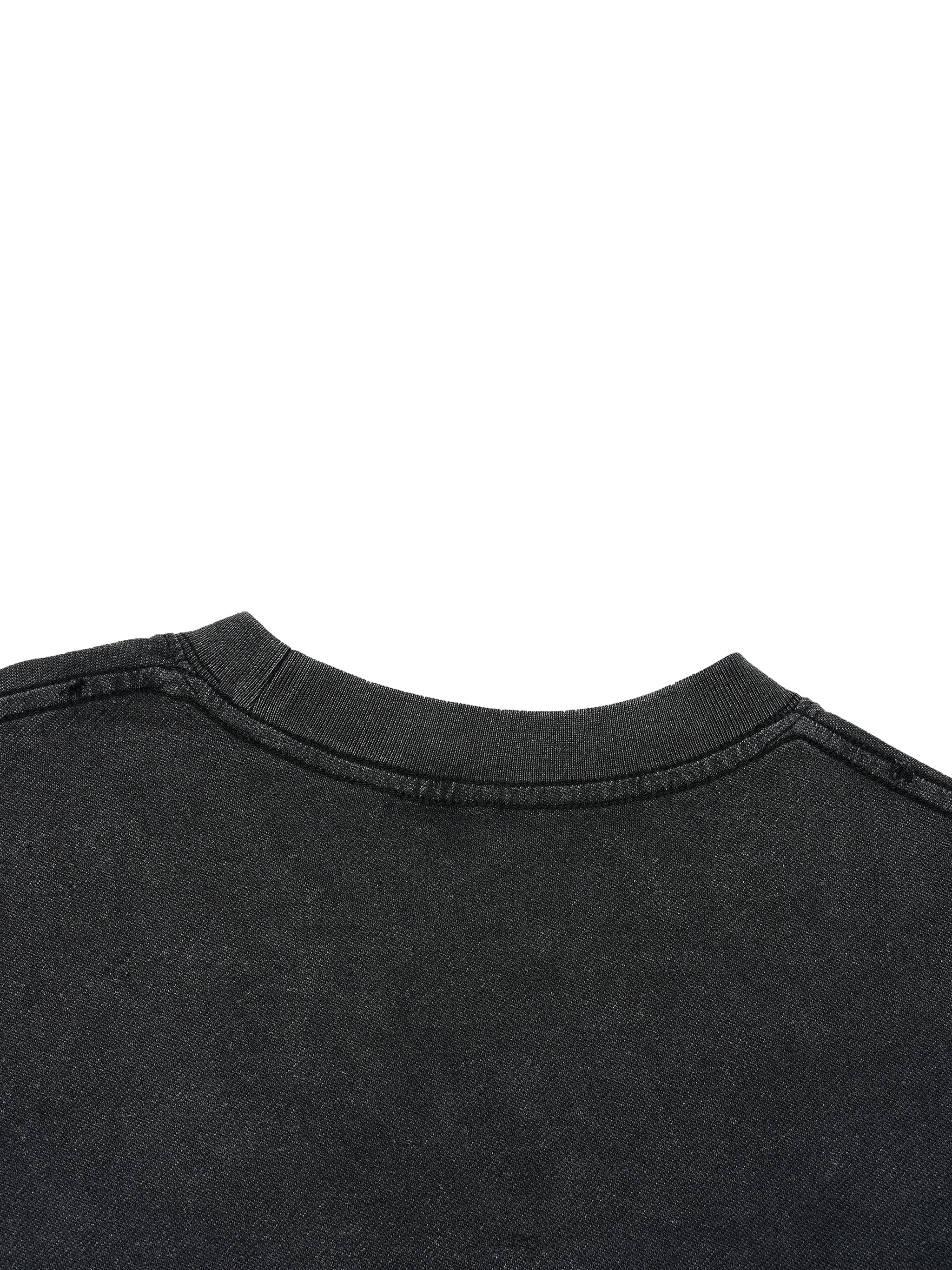 Iconic|Vintage Wash Boxy Distressed Hem T-Shirt